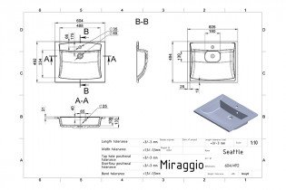 Miraggio - Nadgradni umivaonik Seattle