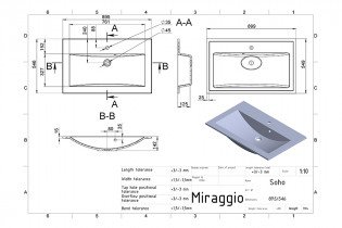 Miraggio - Nadgradni umivaonik Soho
