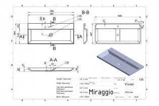 Miraggio - Nadgradni umivaonik Vivian