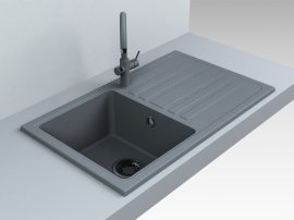 Kuhinjski sudoper Versal - sivi