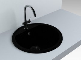 Kuhinjski sudoper Malibu - crni