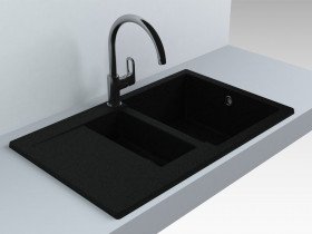 Miraggio - Kuhinjski sudoper LaPas - crni