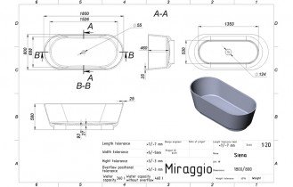 Miraggio - Kada za kupaonicu Siena