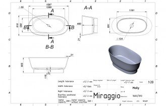 Miraggio - Kada za kupaonicu Molly