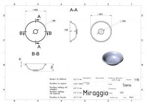Miraggio - Nadgradni umivaonik Siena