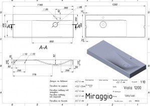 Miraggio - Umivaonik Viola 120 