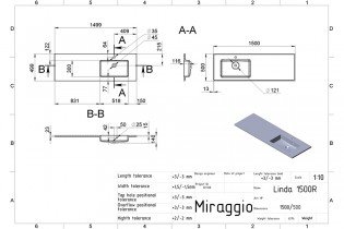 Miraggio - Umivaonik Linda 1500 R
