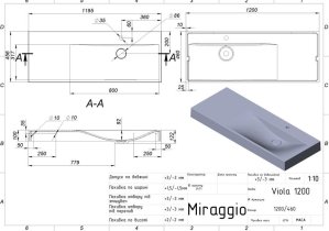 Miraggio - Umivaonik Viola 120 R