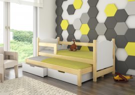 ADRK Furniture - Krevet Campos 75x180 cm s dodatnim ležajem - borovina