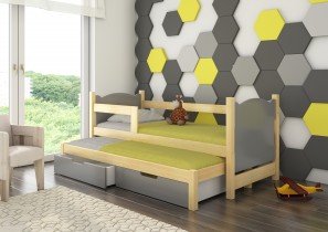 ADRK Furniture - Krevet Campos 75x180 cm s dodatnim ležajem - borovina