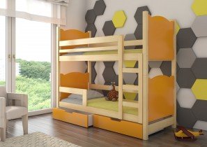 ADRK Furniture - Krevet na kat Maraba 75x180 cm - borovina