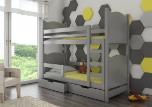 ADRK Furniture - Krevet na kat Maraba 75x180 cm - bijela