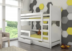 ADRK Furniture - Krevet na kat Maraba 75x180 cm - bijela