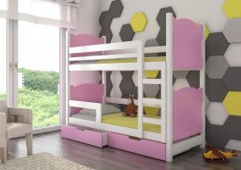 ADRK Furniture - Krevet na kat Maraba 75x180 cm - bijela