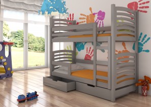 ADRK Furniture - Krevet na kat Osuna 75x180 cm - bijela