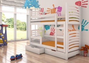 ADRK Furniture - Krevet na kat Osuna 75x180 cm - bijela