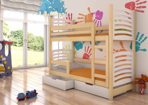 ADRK Furniture - Krevet na kat Osuna 75x180 cm - bor