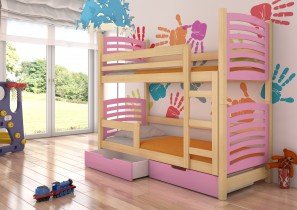 ADRK Furniture - Krevet na kat Osuna 75x180 cm - borovinaovina