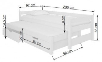 ADRK Furniture - Krevet Fraga 200x90 cm