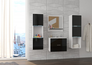 Set 2 - visok Sjaj Bijela mat in Crna