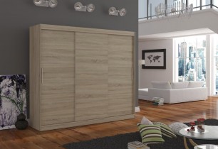 ADRK Furniture - Ormar s kliznim vratima Anton - 250 cm - sonoma hrast