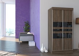 ADRK Furniture - Ormar s kliznim vratima California pepeljasta 100x200x62 cm