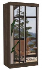 ADRK Furniture - Ormar s kliznim vratima Luiziana pepeljasta - 100 cm
