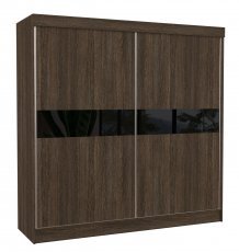 ADRK Furniture - Ormar s kliznim vratima Malibu pepeljasta - 200 cm