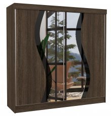 ADRK Furniture - Ormar s kliznim vratima Ventura pepeljasta - 200 cm 