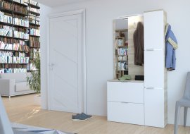 ADRK Furniture - Hodnik Gilbert hrast sonoma i mat bijela