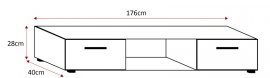 ADRK Furniture - TV element Sella u mat bojama