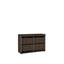 ADRK Furniture - Regal Capitio s kliznim vratima, pepeljasta 
