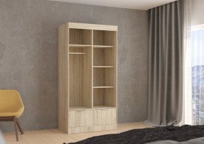 ADRK Furniture - Ormar s kliznim vratima Pedro s 2 ogledala - 120 cm