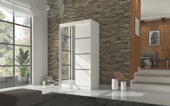ADRK Furniture - Ormar s kliznim vratima Gilton - 120 cm