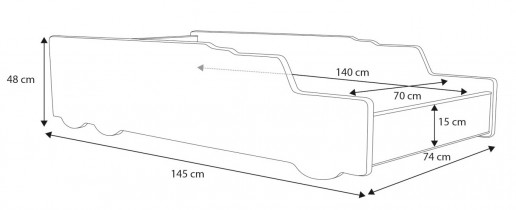 ADRK Furniture - Dječji krevet Builder - 70x140 cm