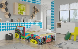 ADRK Furniture - Dječji krevet Tractor - 70x140 cm