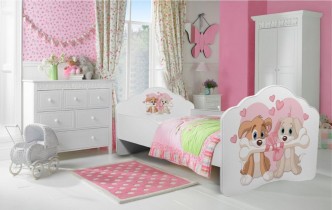 ADRK Furniture - Dječji krevet Casimo s motivom - 70x140 cm