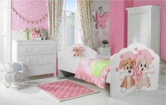 ADRK Furniture - Dječji krevet Casimo s motivom - 80x160 cm