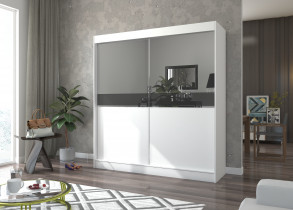 Bijela/Crna lacobel