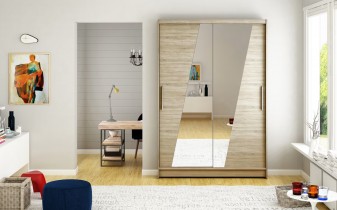 ADRK Furniture - Ormar s kliznim vratima Texas - 120 cm