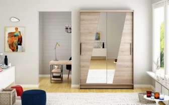ADRK Furniture - Ormar s kliznim vratima Texas - 120 cm