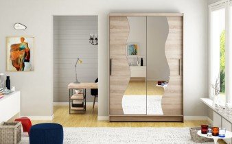 ADRK Furniture - Ormar s kliznim vratima Oswald - 120 cm