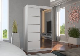 Garderobni ormar s kliznim vratima Nica - 120 cm Bijela