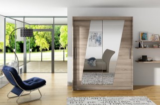 ADRK Furniture - Ormar s kliznim vratima Bolton - 150 cm
