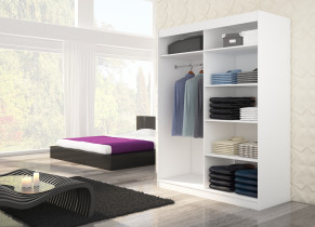 ADRK Furniture - Ormar s kliznim vratima Luft - 150 cm - sonoma hrast