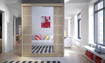 ADRK Furniture - Ormar s kliznim vratima Nordic - 150 cm
