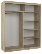 ADRK Furniture - Ormar s kliznim vratima Preto - 180 cm
