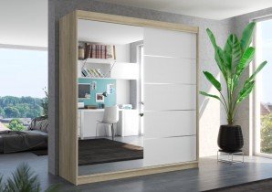 ADRK Furniture - Ormar s kliznim vratima Olivier - 200 cm