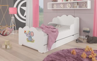 ADRK Furniture - Dječji krevet Ximena s motivom - 80x160 cm + ladica