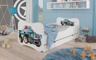 ADRK Furniture - Dječji krevet Gonzalo grafika - 80x160 cm s ladicom